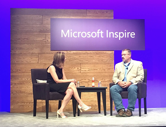 Chris Oakman speaking at Microsoft Event