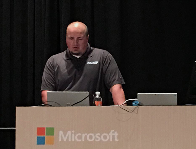 Josh Sammons speaking at Microsoft 